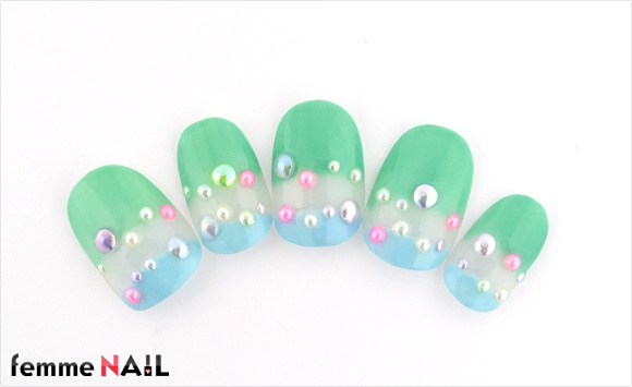 シャーベットカラーのキャンディポップネイル ジェルネイル ネイル用品通販ショップ フェムネイル