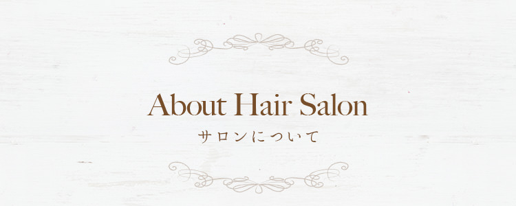 About Hair Salon サロンについて